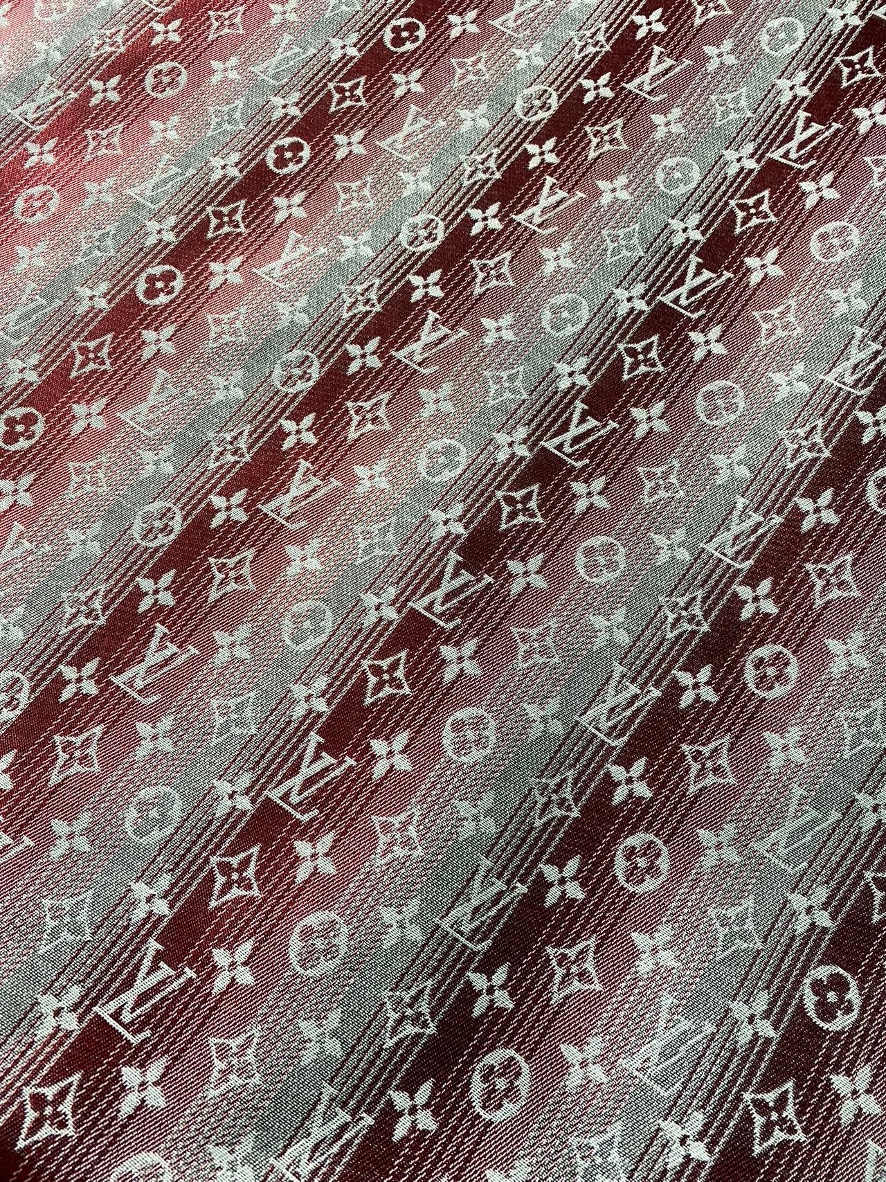 Red Stripe Louis Vuitton Bespoke Suit Fabric