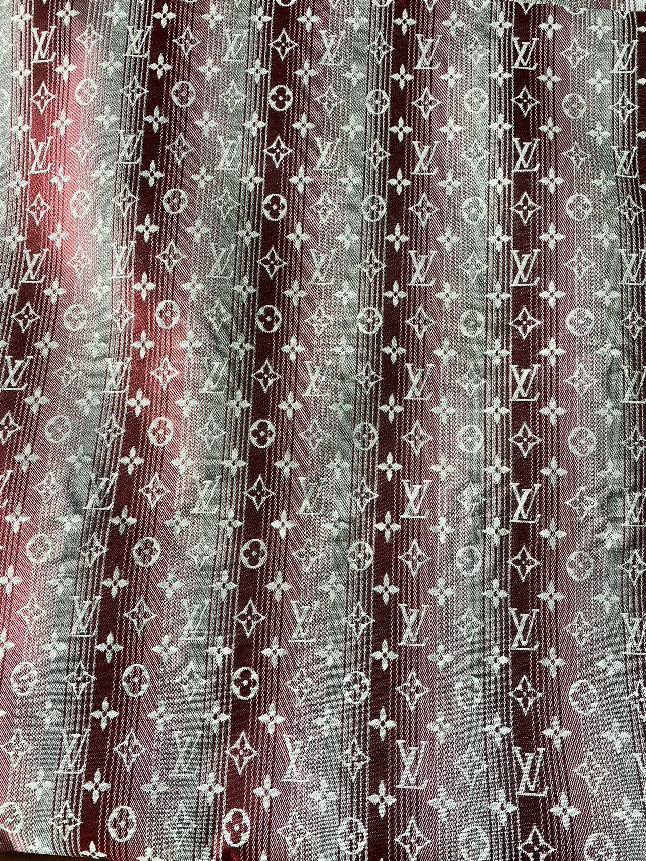 Red Stripe Louis Vuitton Bespoke Suit Fabric