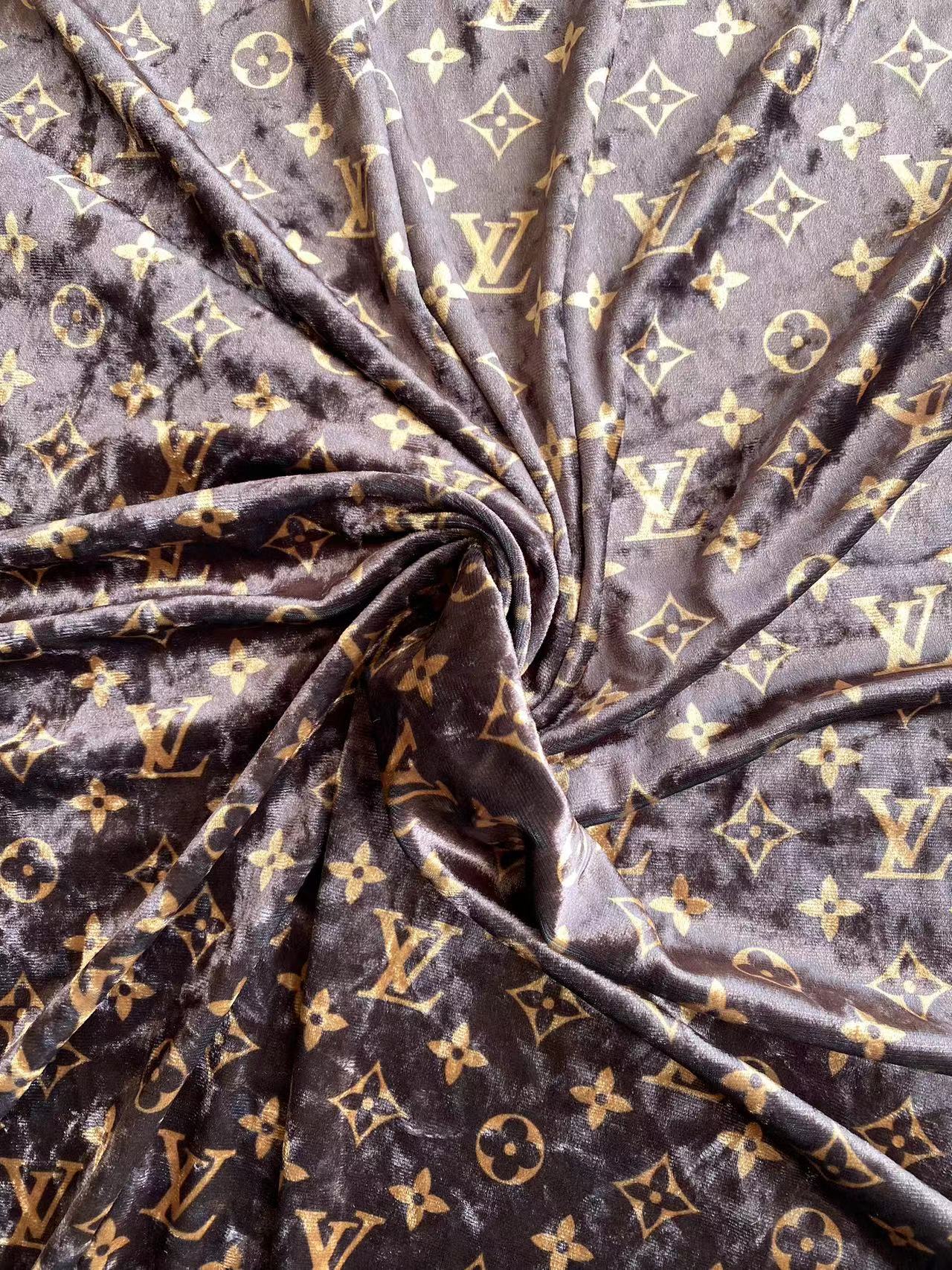 Soft Brown LV Luxury Velvet Clothing Luxury Fabric