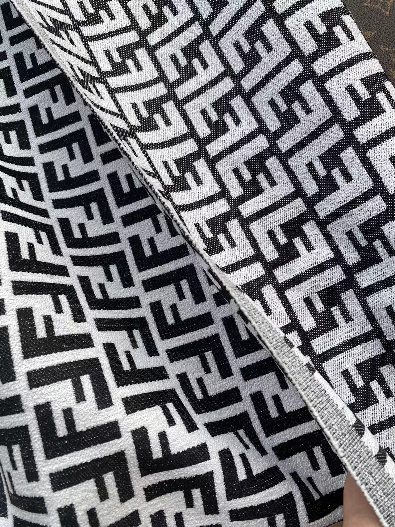 Black White Chenille Fendi Designer Fabric for Sewing Upholstery Projects