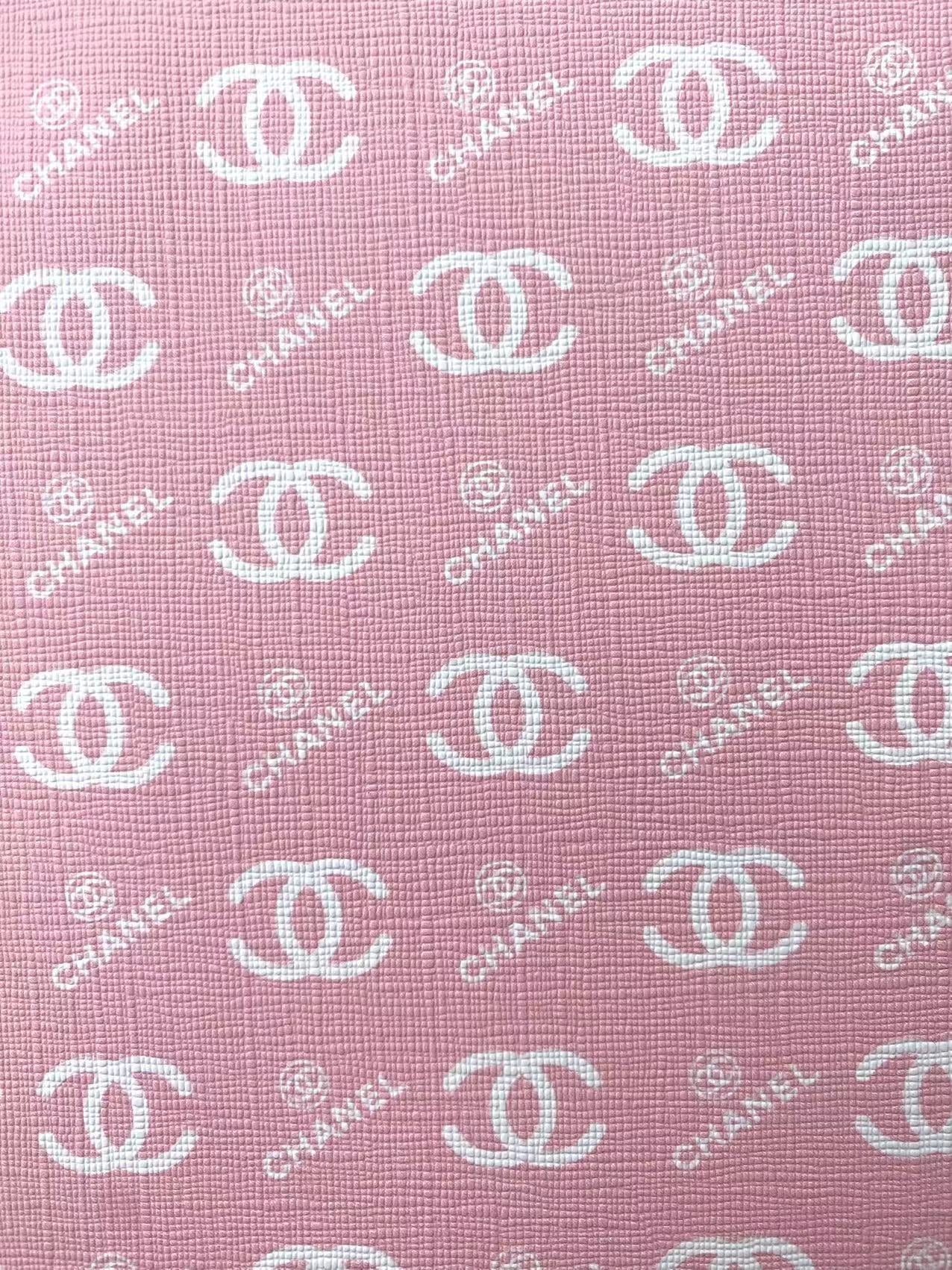Pink Chanel Shoe Leather Fabric for Sneaker DIY Sewing Projects