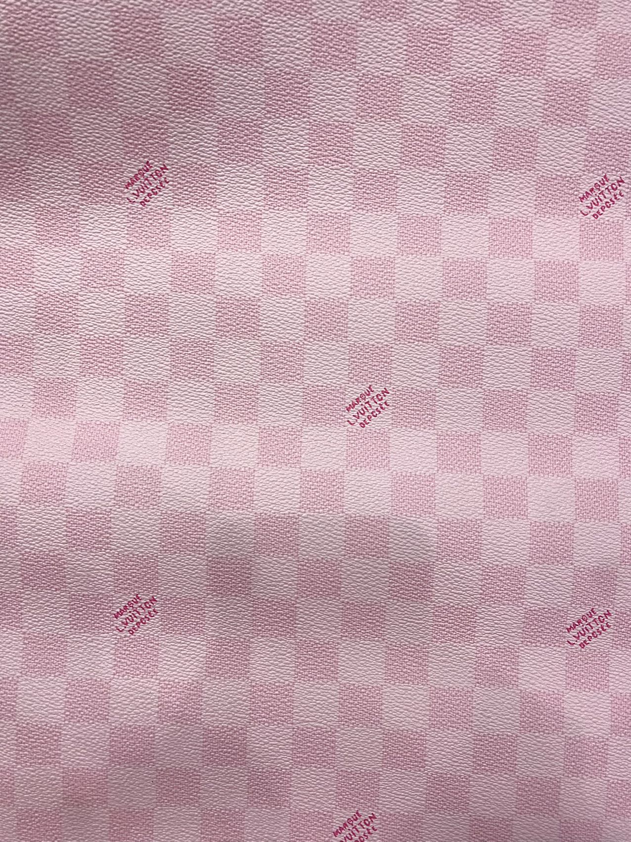 Pink Louis Vuitton Damier Leather Bag Material for Upholstery Sneakers