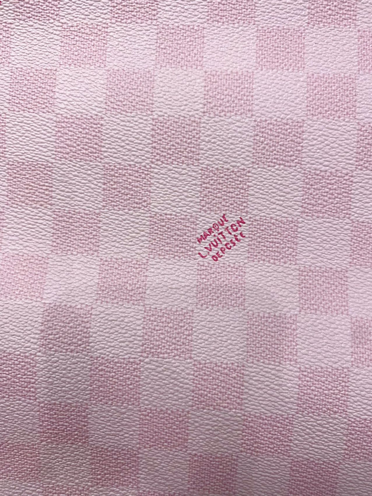 Pink Louis Vuitton Damier Leather Bag Material for Upholstery Sneakers