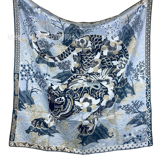 Tiger Silk Scarf for Custom Bespoke Clothing