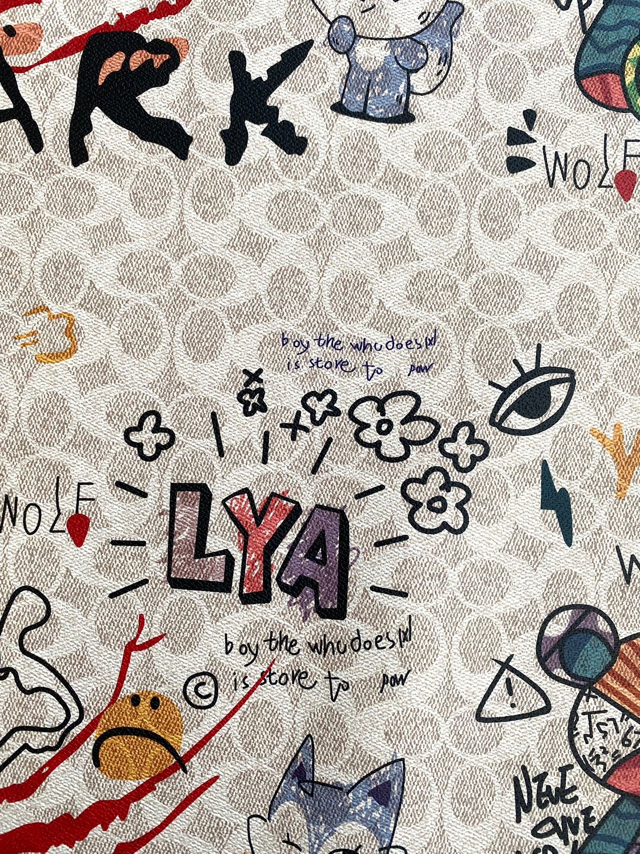 Cartoon Coach Leather Crafts Fabric for Hobby DIY Bag Repair