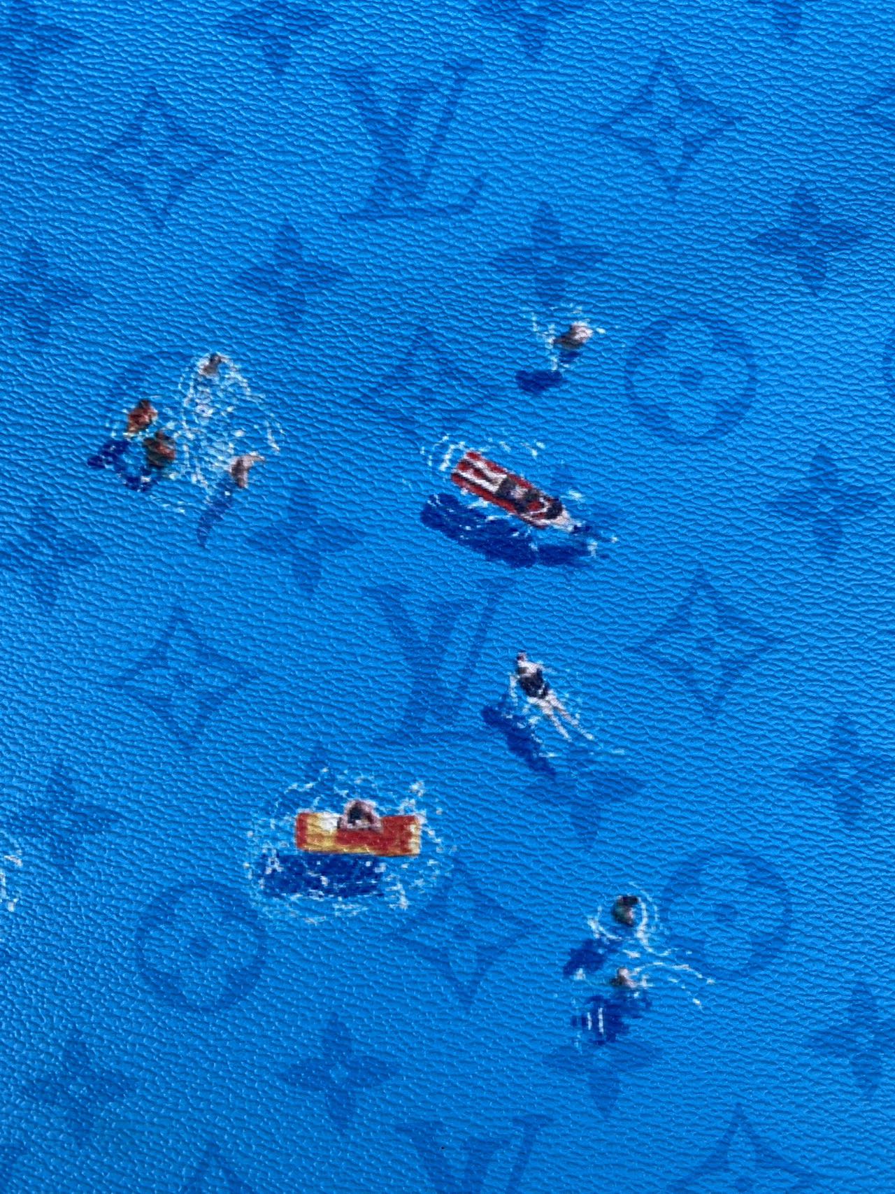 Summer Blue Louis Vuitton Swimming Custom DIY Designer Fabric Leather