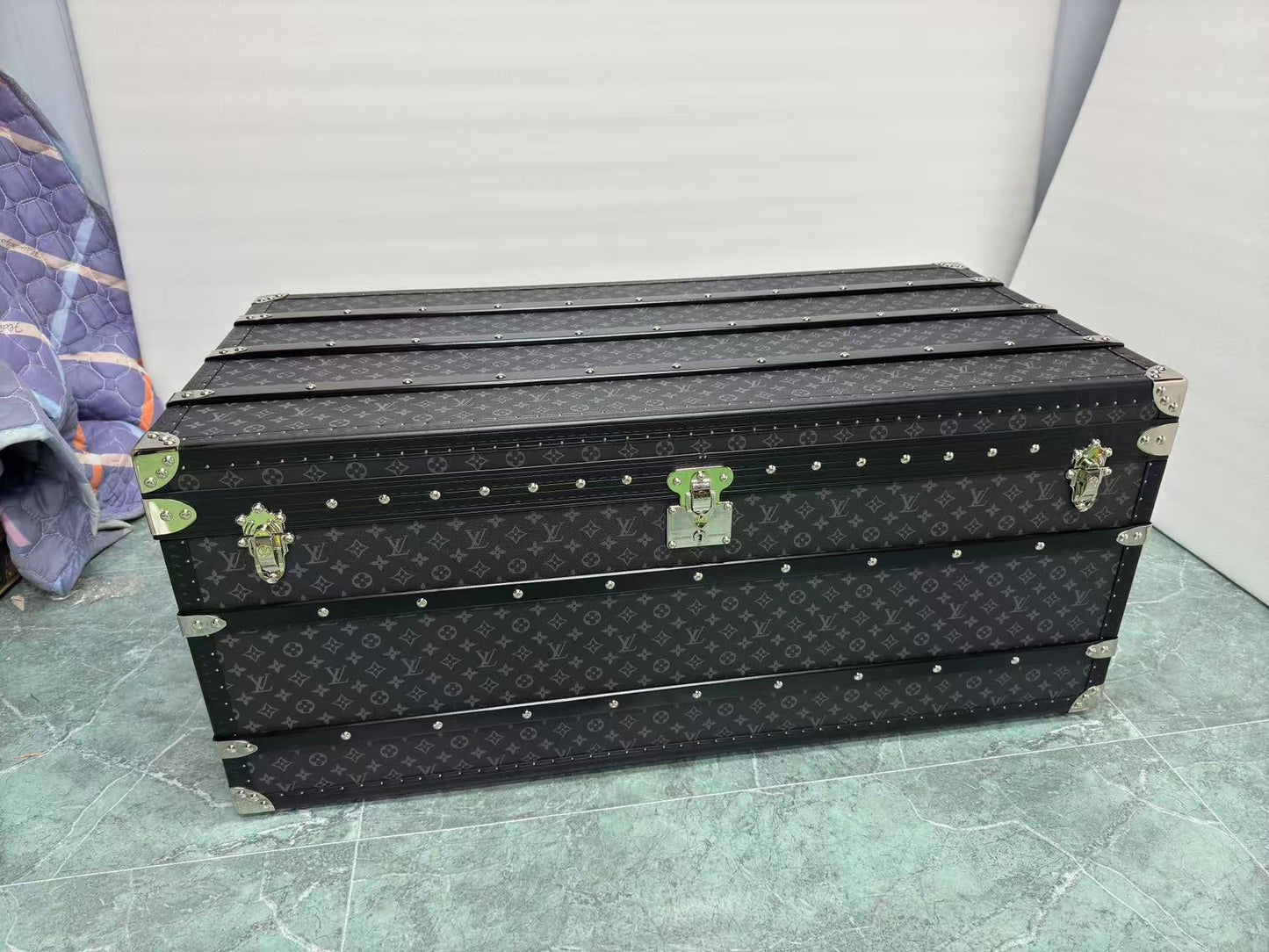 Silver LV Louis Vuitton Trunk Table Accessory for Handmade Custom Homedecor Accessories