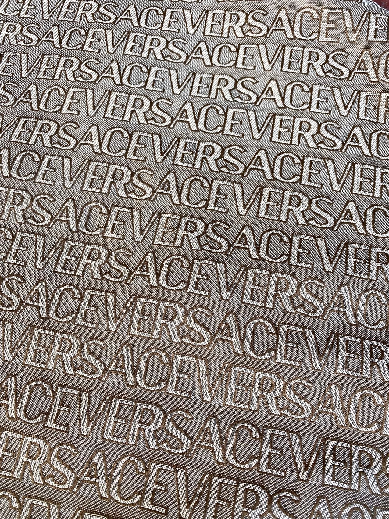 Brown Versace Jacquard Designer Fabric for Clothing DIY Sewing Projects