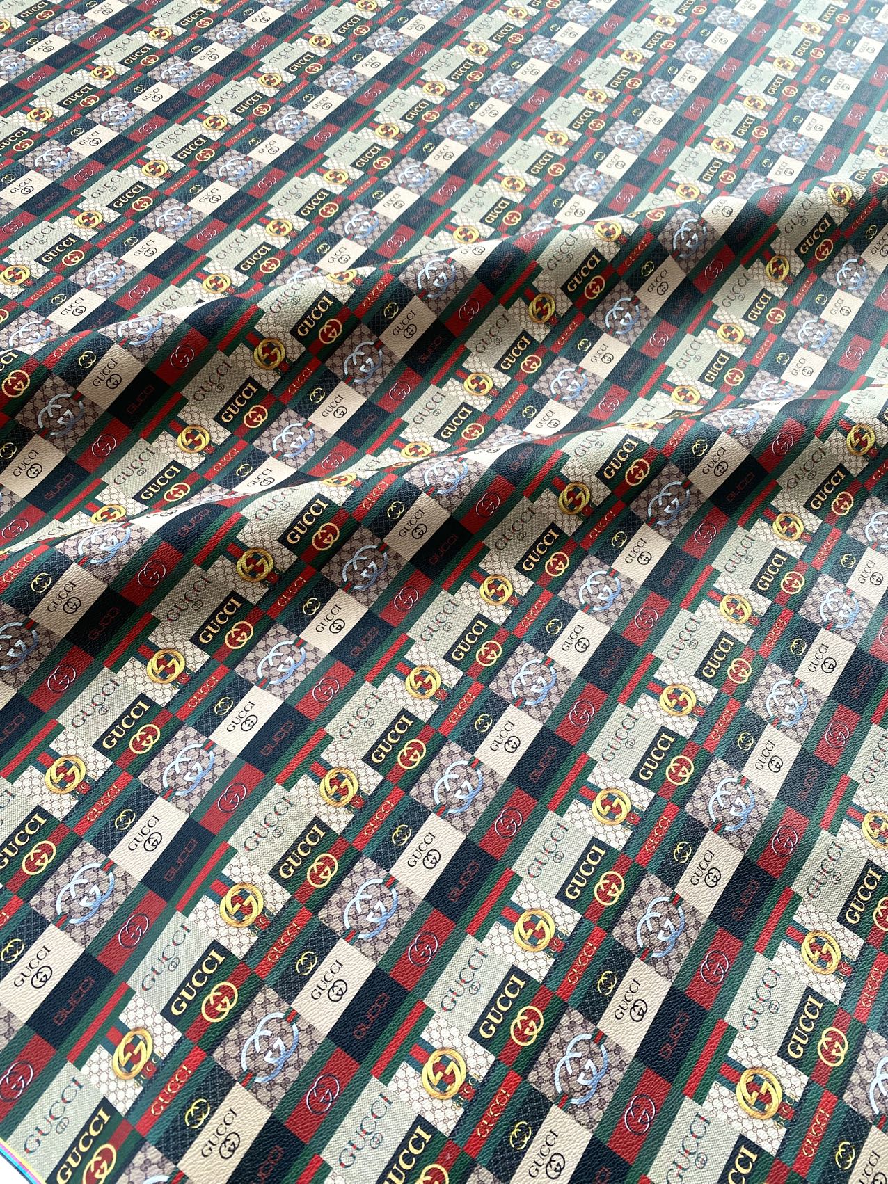 Gucci Designer Fabric Leather Material for Crocs DIY