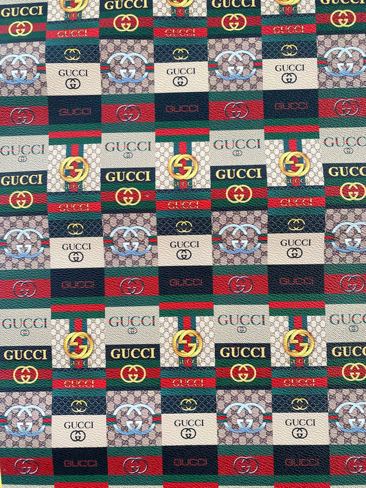 Gucci Designer Fabric Leather Material for Crocs DIY
