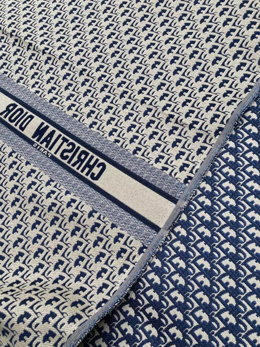 Navy Dior Lettering Fabric for Bag Custom Sneakers
