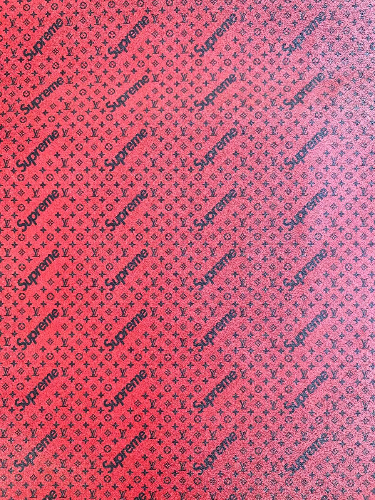 Mini Size Supreme LV Leather for Doll Making