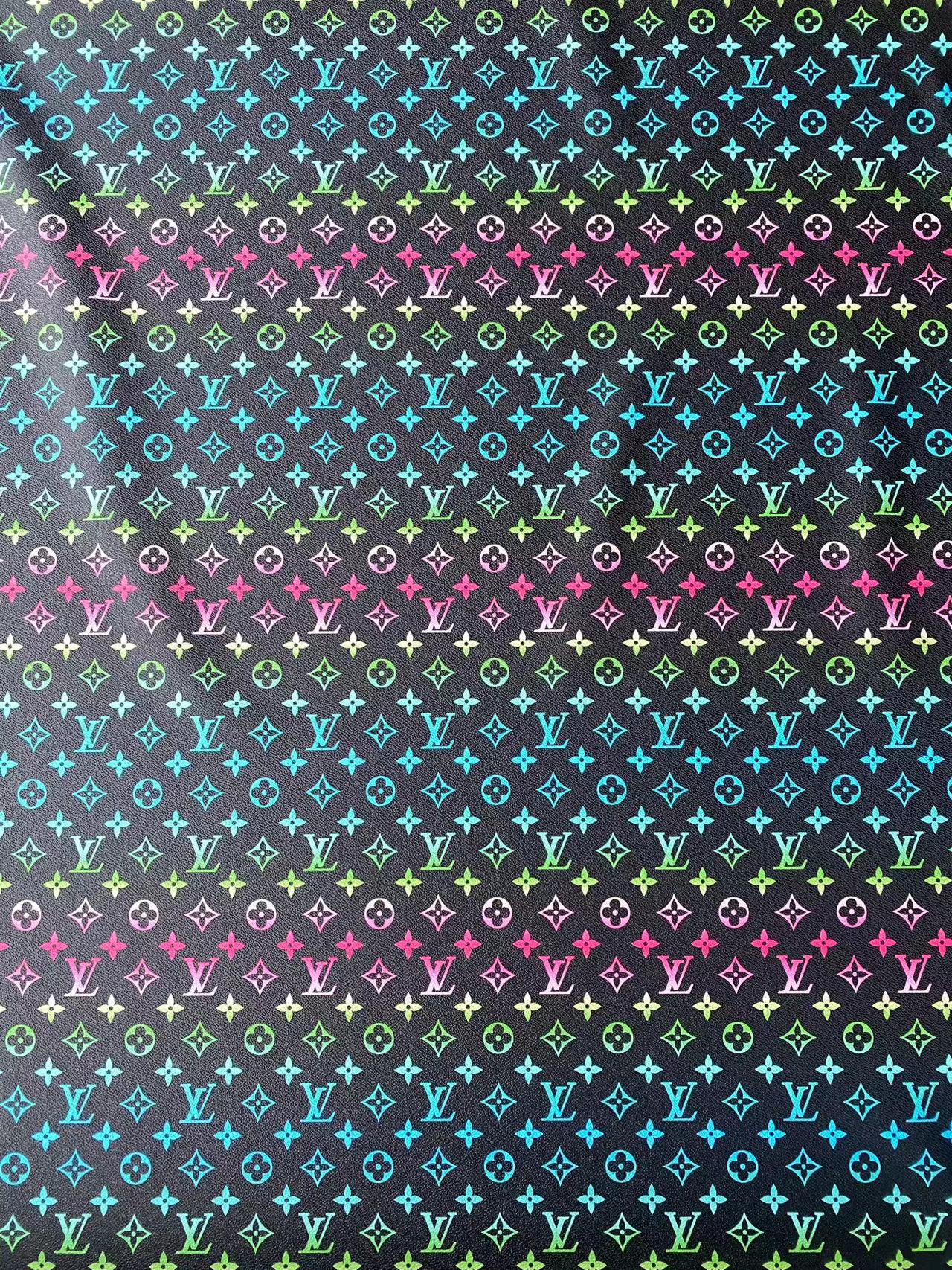 Colorful Louis Vuitton Designer Fabric Shoe Bag Leather