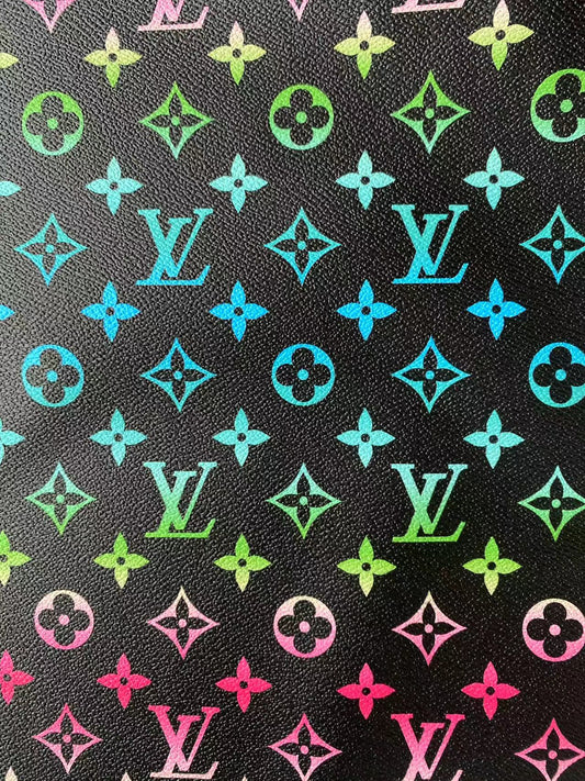 Colorful Louis Vuitton Designer Fabric Shoe Bag Leather