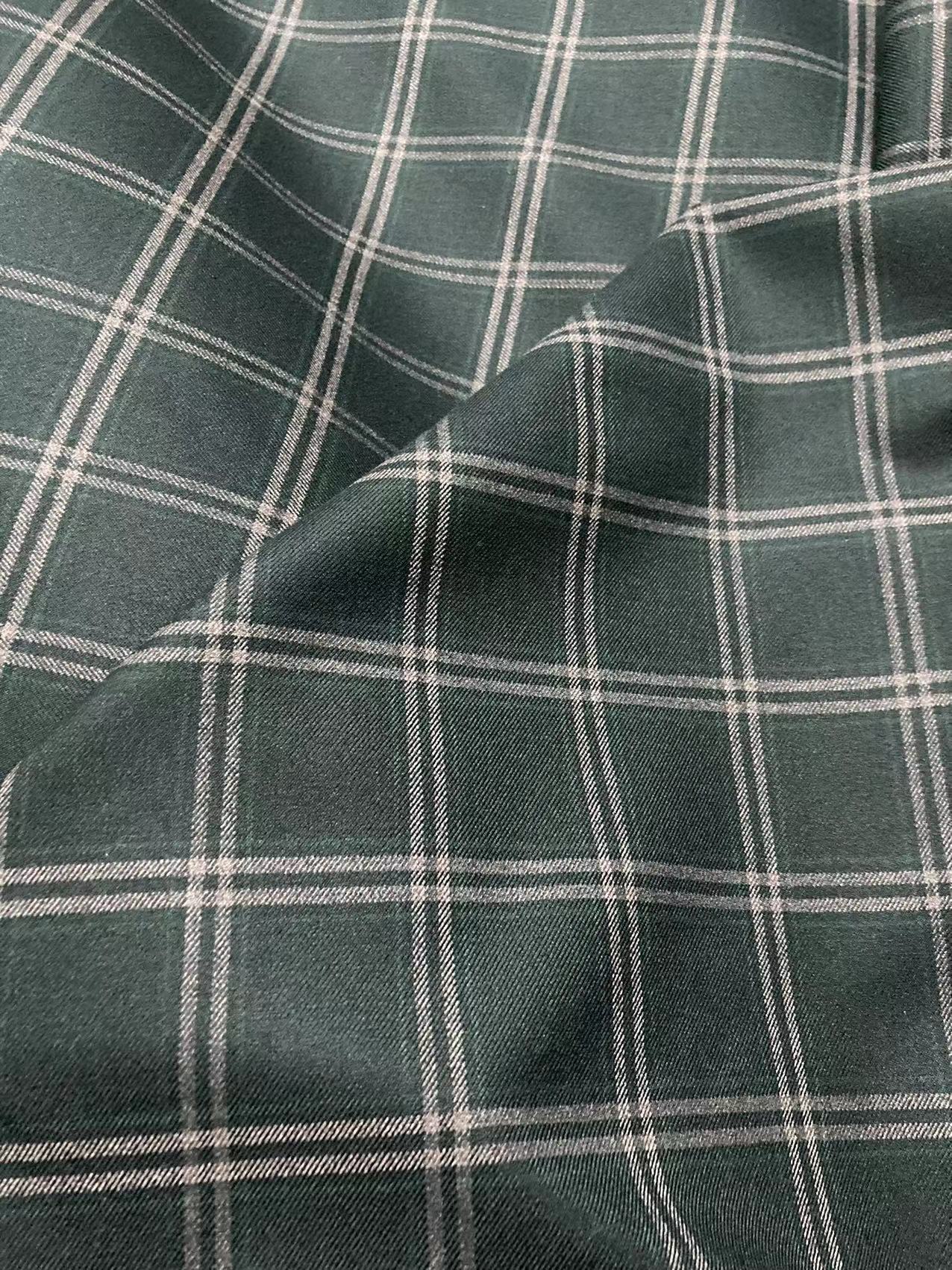 Dark Green Premium Check Fabric