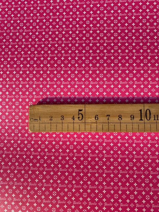 Pink Barbie LV Doll Clothing Custom Leather Mini Size