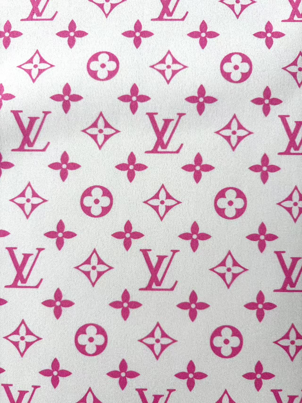 Baby Pink Louis Vuitton Suede Upholstery Headliner Fabric