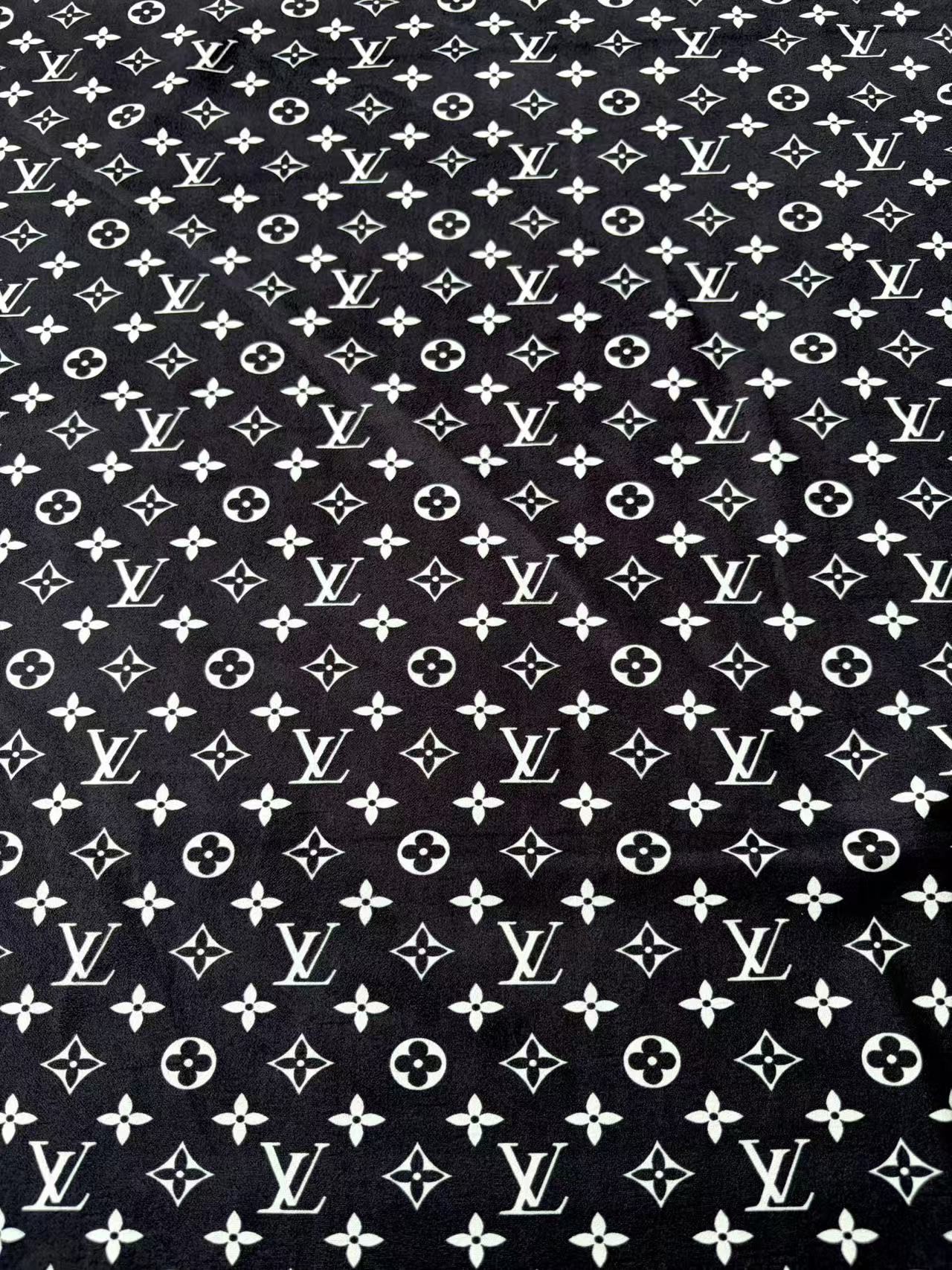 Black LV Stretchy Fabric Speaker Pod Cover Suede Fabric