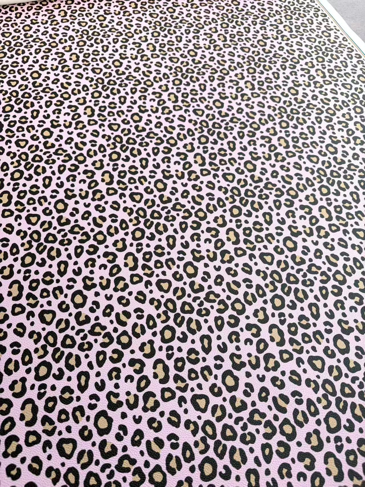 Pink Leopard Leather Sheet for Boujee Custom Crafts Projects