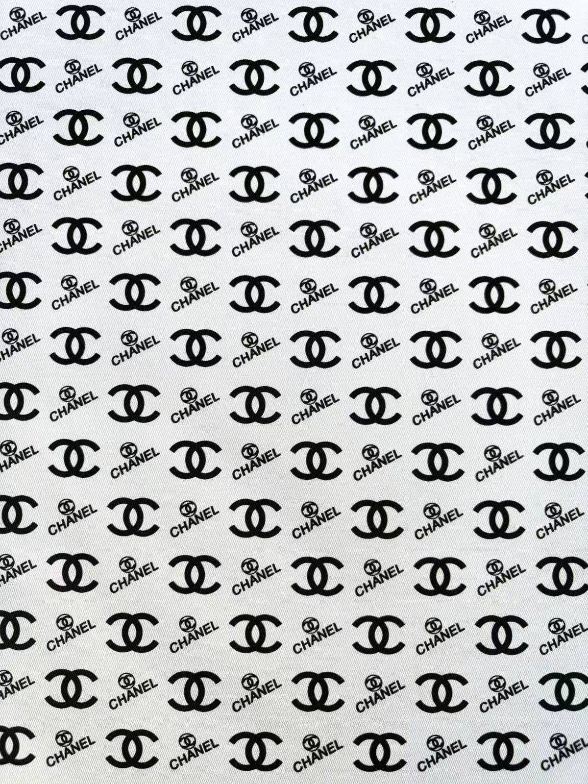 White Chanel Cotton Sewing Fabric Sold by Yard for DIY Custom Handmade Bespoke