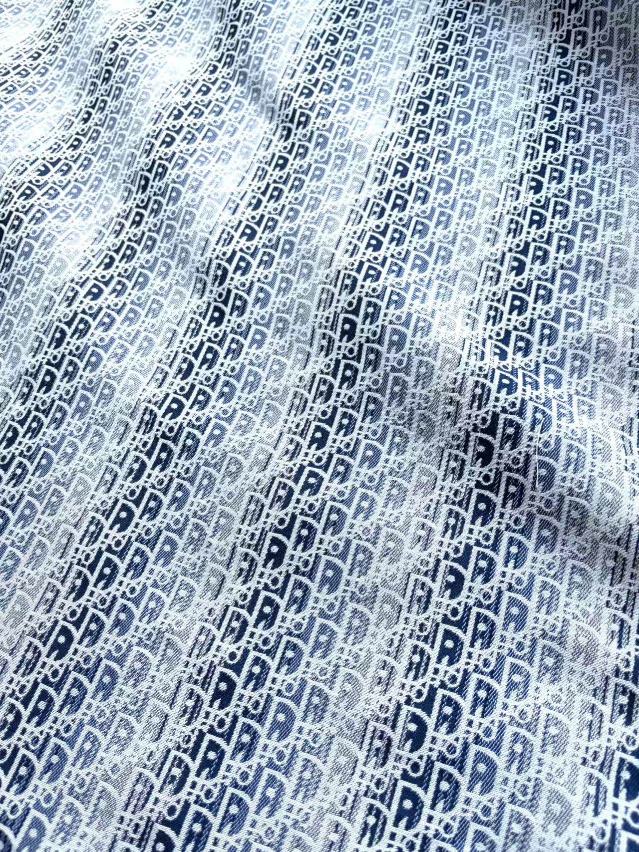 Blue Dior Jacquard Designer Fabric for Custom Bag DIY Projects