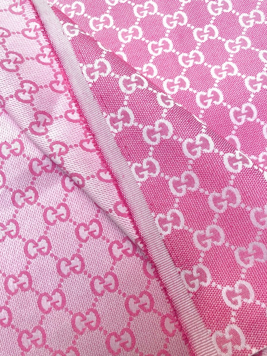 Barbie Pink GG Gucci Fabric for Custom DIY Handmade - mingfabricstore