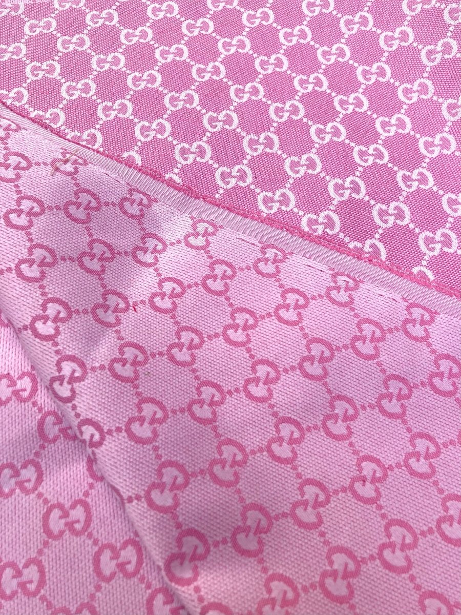 Barbie Pink GG Gucci Fabric for Custom DIY Handmade - mingfabricstore