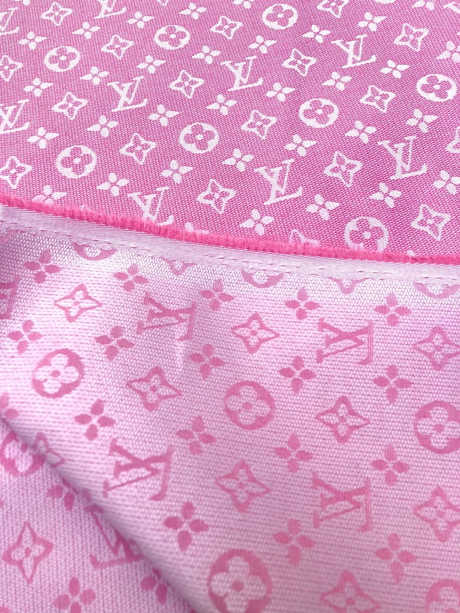Barbie Pink LV Inspired Fabric for Handmade DIY Projects - mingfabricstore