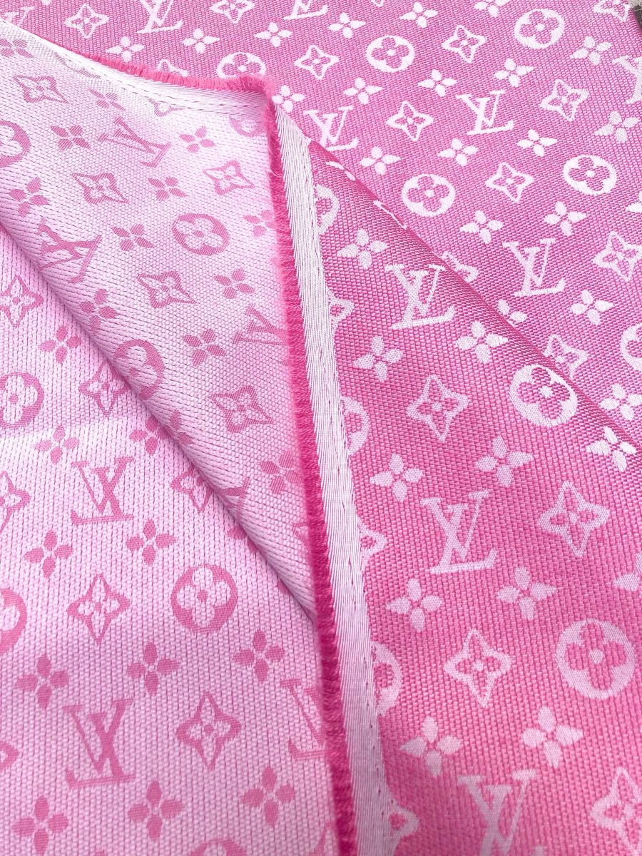 Barbie Pink LV Inspired Fabric for Handmade DIY Projects - mingfabricstore