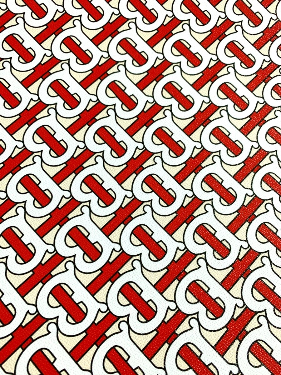 BBR Classic Letter Pattern Designer Inspired Leather For Bag - mingfabricstore