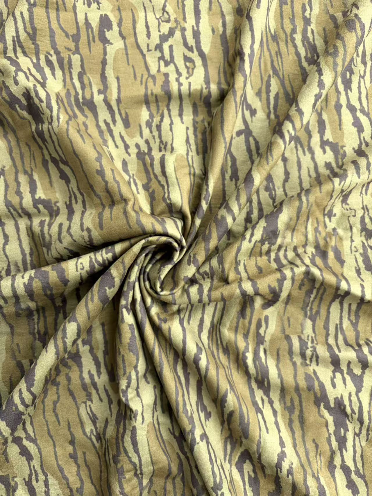 Green Forest Camo Suede Stretchy Fabric for Speaker Pod DIY