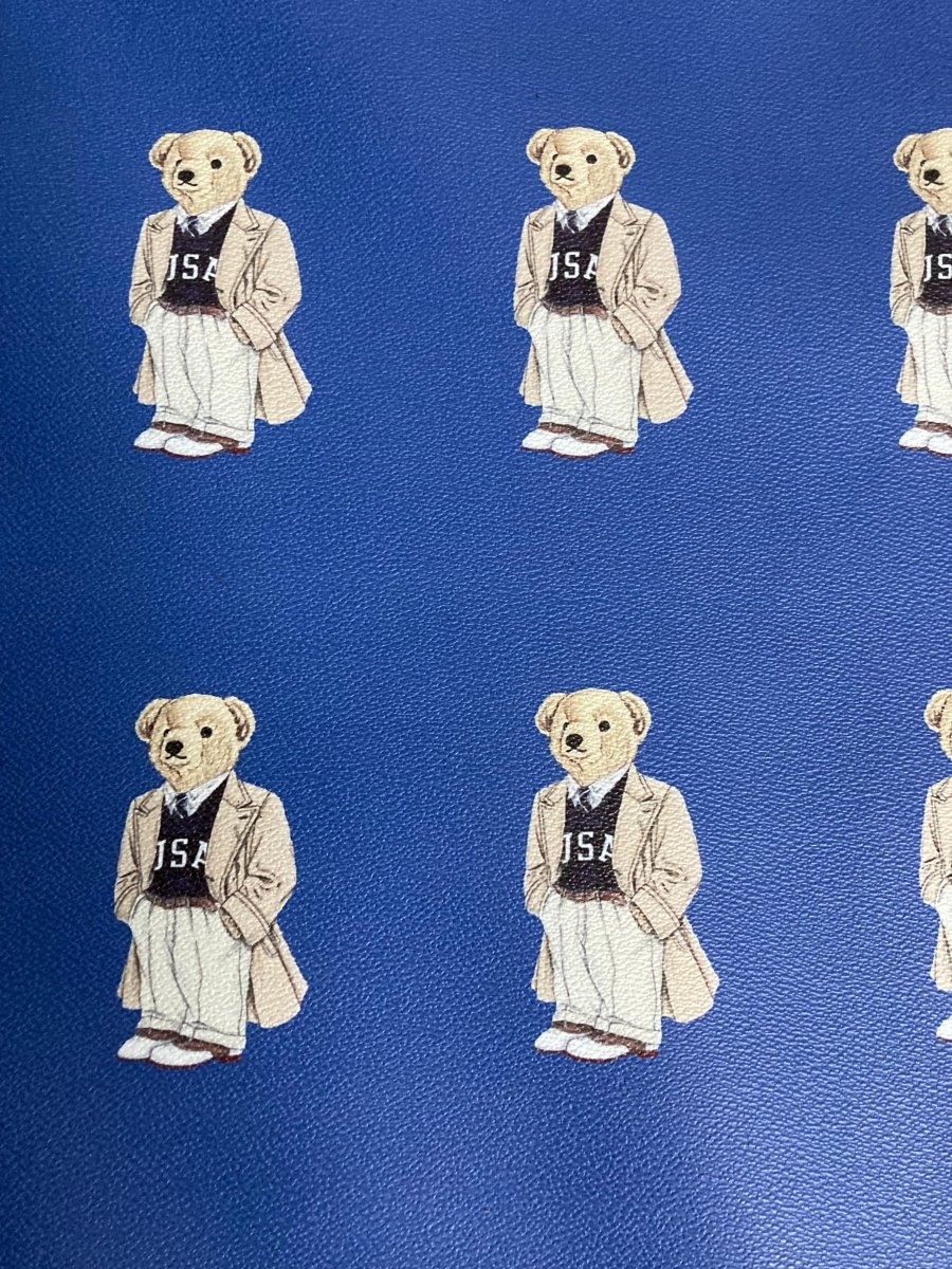 Bear Polo Faux Leather Vinyl for Handmade Crafts - mingfabricstore