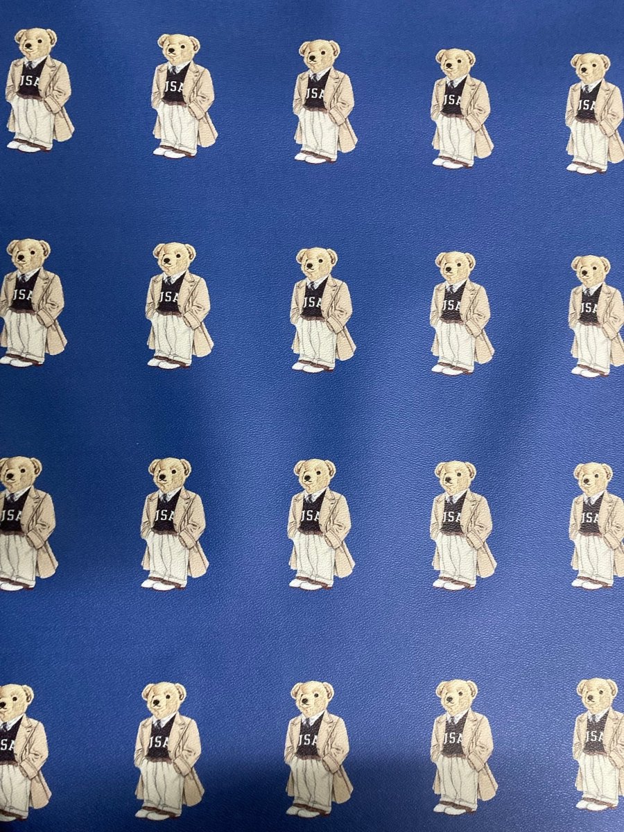 Bear Polo Faux Leather Vinyl for Handmade Crafts - mingfabricstore