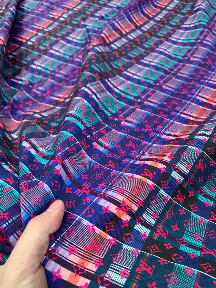 Beautiful Damier LV Cotton Clothing Fabric for Custom Sewing Apparel - mingfabricstore