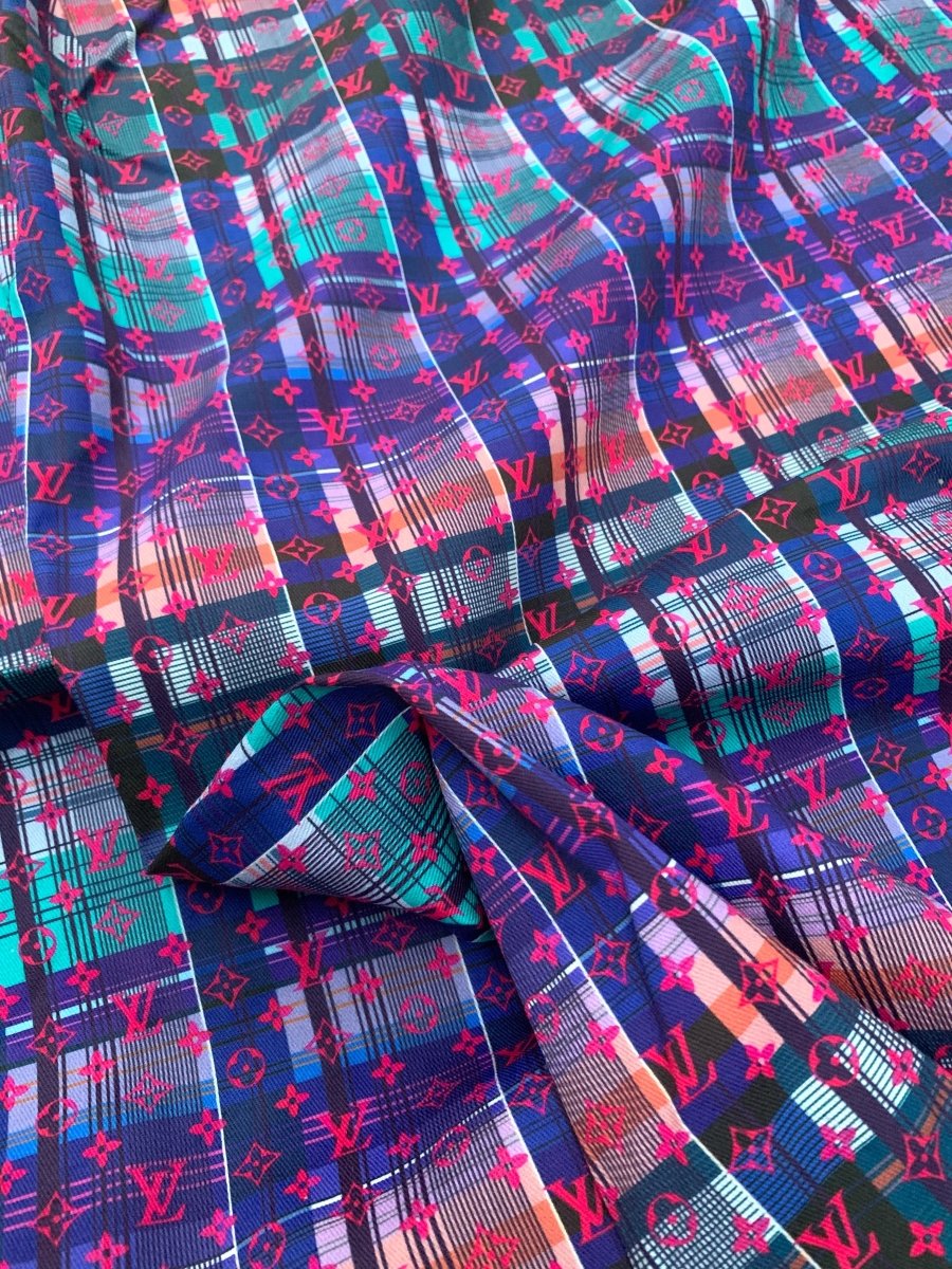 Beautiful Damier LV Cotton Clothing Fabric for Custom Sewing Apparel - mingfabricstore