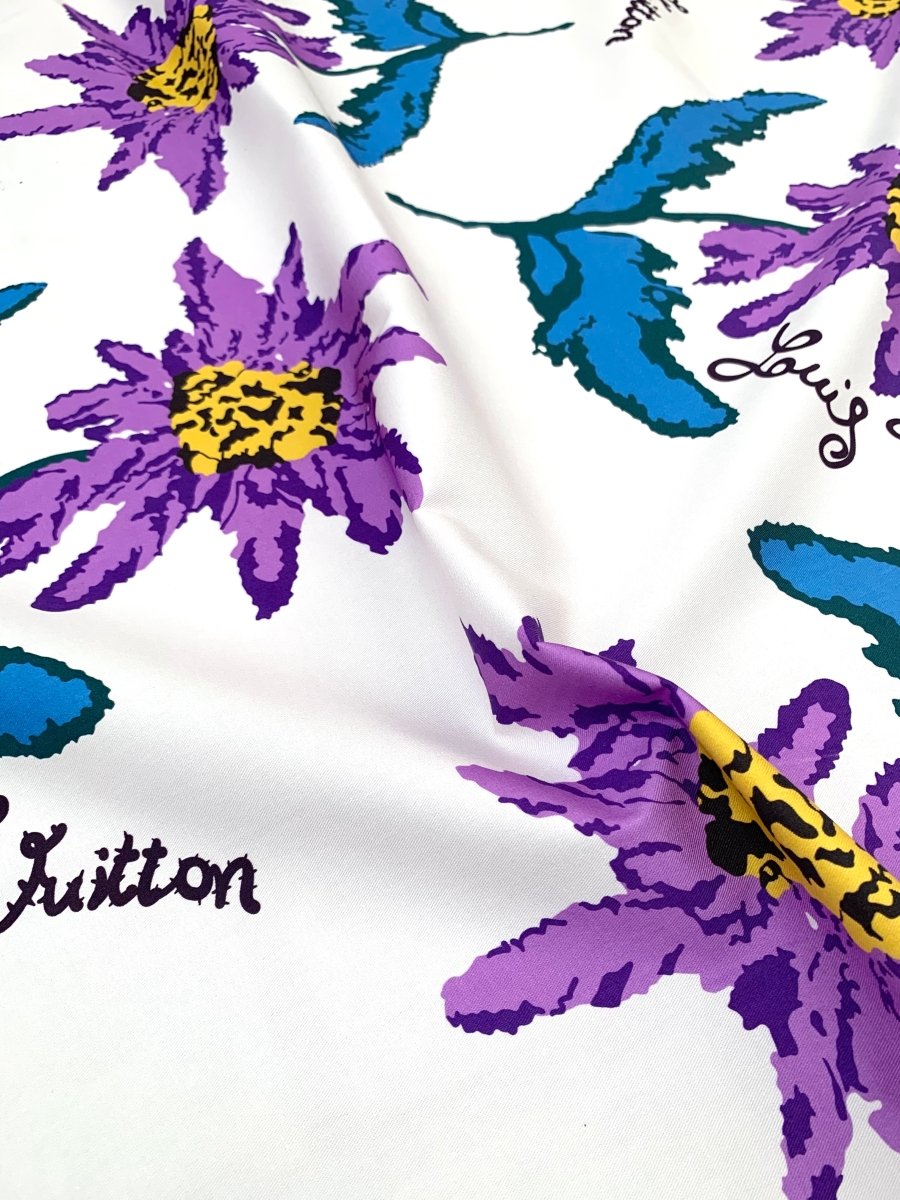 Beautiful Flower Louis V Cotton Fabric for Clothing Sewing DIY Custom - mingfabricstore