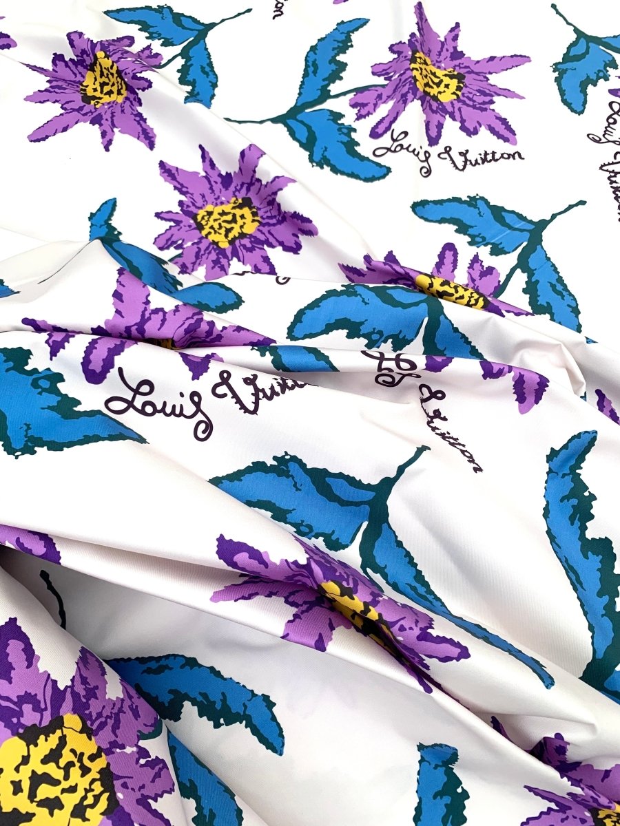 Beautiful Flower Louis V Cotton Fabric for Clothing Sewing DIY Custom - mingfabricstore