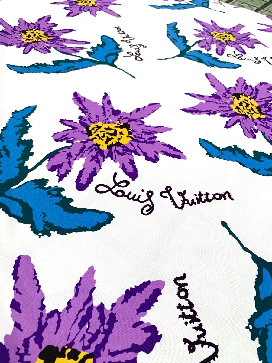 Beautiful Flower Louis V Cotton Fabric for Clothing Sewing DIY Custom - mingfabricstore