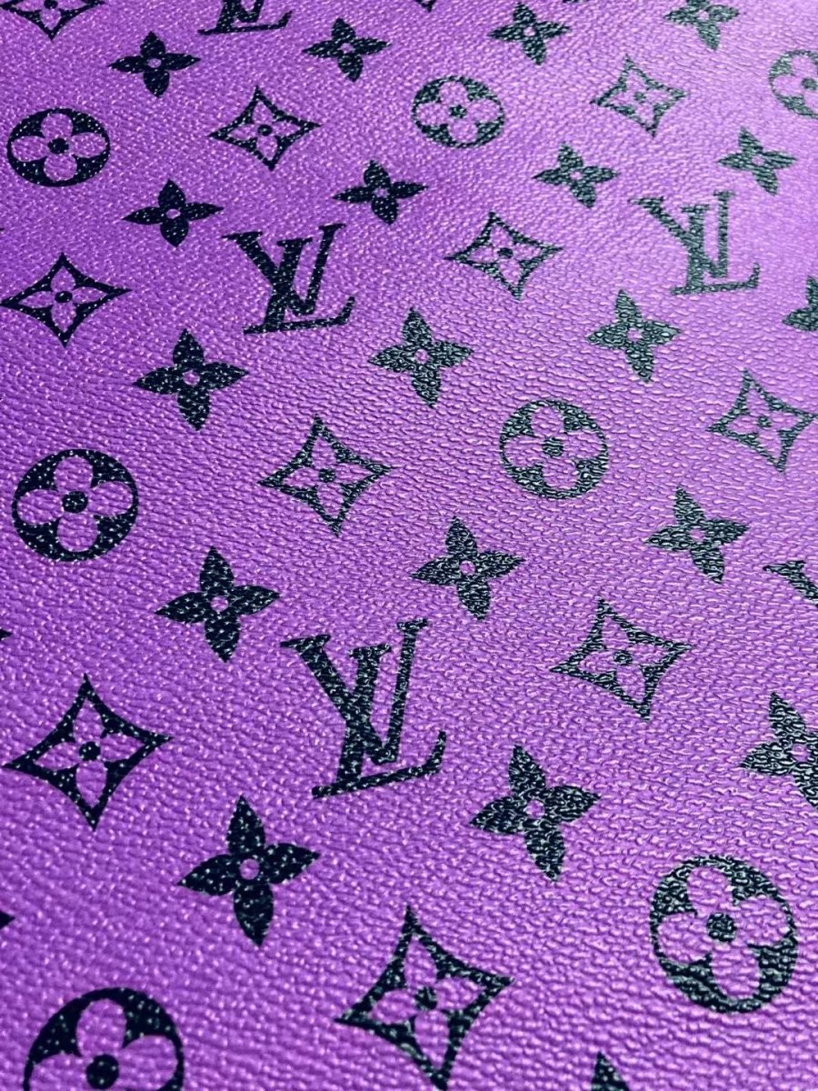 Beautiful Pure Purple Designer Faux Leather for Custom Sneakers Bag - mingfabricstore