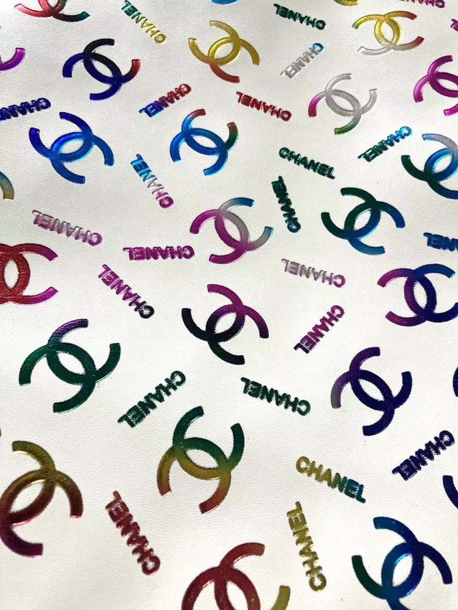 Beautiful White Colorful Embossed C Leather for Handcraft - mingfabricstore