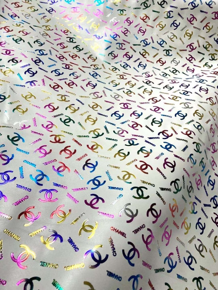 Beautiful White Colorful Embossed C Leather for Handcraft - mingfabricstore