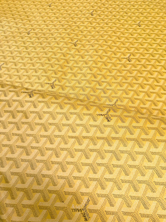 Best Quality Goyard Vinyl Lemon Yellow for Custom Upholstery DIY Sewing - mingfabricstore