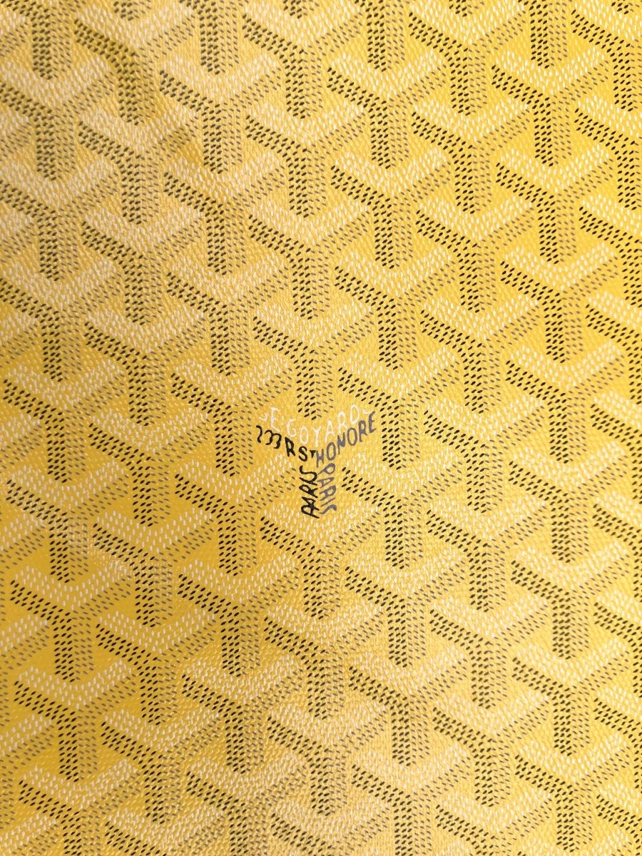 Best Quality Goyard Vinyl Lemon Yellow for Custom Upholstery DIY Sewing - mingfabricstore