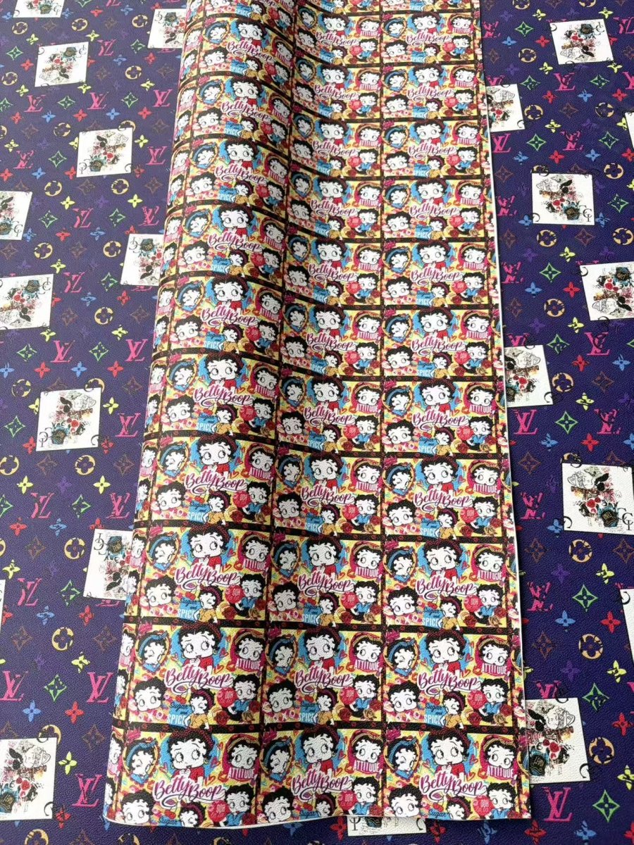 Betty Cartoon Character Leather Sheet for Handmade DIY Crafts Projects - mingfabricstore