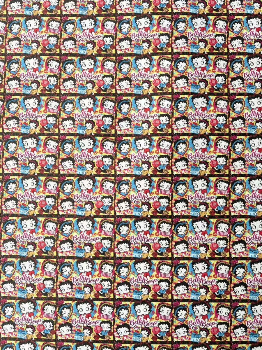 Betty Cartoon Character Leather Sheet for Handmade DIY Crafts Projects - mingfabricstore