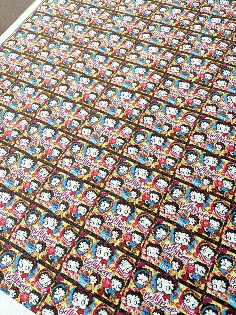 Betty Cartoon Character Leather Sheet for Handmade DIY Crafts Projects - mingfabricstore