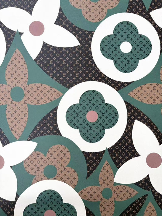 Big Monogram Louis Vuitton DIY Custom Leather Sheet for Upholstery - mingfabricstore