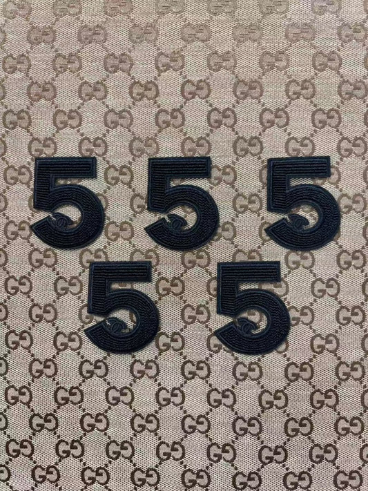 Black Chanel No.5 Iron on Patches for DIY Crafts Projects - mingfabricstore
