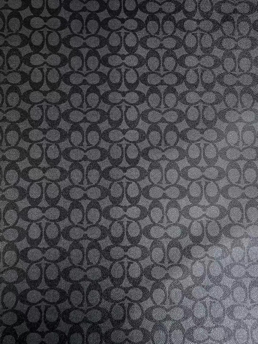 Black Coach Vinyl Leather for Bag Material Custom Shoes - mingfabricstore