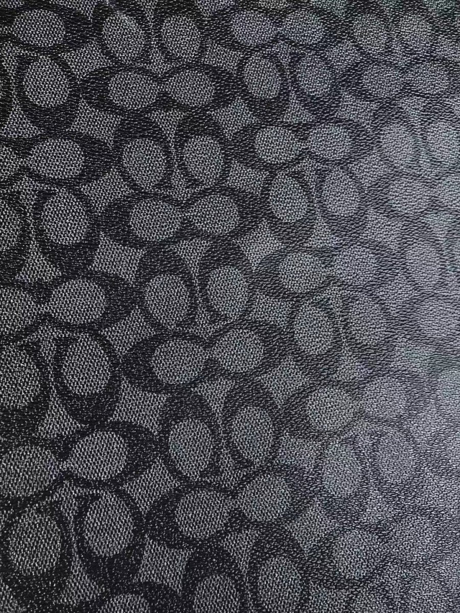 Black Coach Vinyl Leather for Bag Material Custom Shoes - mingfabricstore